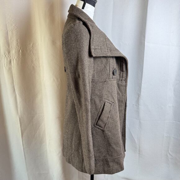 Bershka BSK Womans Double Breasted Size M Tweed Wool Brown Blazer Jacket in EUC - Picture 8 of 9